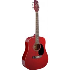 guitare dreadnought stagg sa20d red