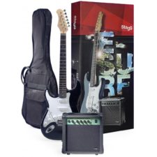 pack guitare électrique stagg 250lhbk