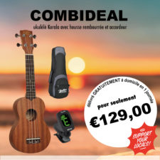 pack ukulele korala uks250 avec housse et accordeur