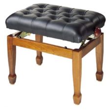 banquette piano de concert pb85 noyer mat avec pelote anti feu