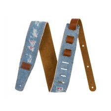 sangle guitare en jean déchiré fender