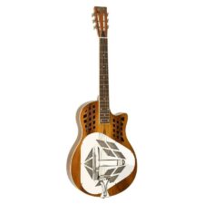 La guitare à résonateur tri-cone faite de bois de koa par Royall Koa12 allie la beauté visuelle exotique du koa à une tonalité acoustique distincte et profonde, adaptée au blues et au slide.