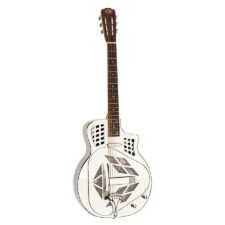 La guitare à résonateur tri-cone de Royall TMP12CSC en nickel est une pièce de collection unique exprimant une sonorité riche et un design vintage inspiré des premiers instruments de musique à résonateur.
