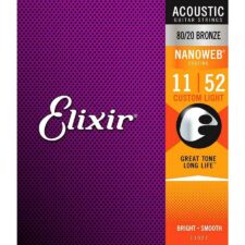 Le set de cordes pour guitare acoustique avec revêtement Nanoweb d'Elixir 11027 combine la durée de vie prolongée d'un revêtement protecteur avec un son vivant et une jouabilité traditionnelle.