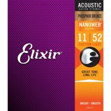 Les cordes de guitare acoustique Nanoweb Elixir 16027 sont élaborées pour offrir une durabilité accrue et un son constant, tout en conservant la sensation de jeu d'une corde acoustique non revêtue.