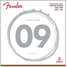 Ces cordes électriques Original 150s de Fender en paquet de trois F-150L-3 représentent une option économique pour les guitaristes qui cherchent à garder un son de qualité tout en faisant des réserves.