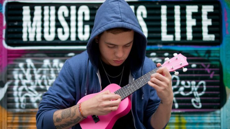 Ce rappeur de 17 ans compose avec… un ukulélé !