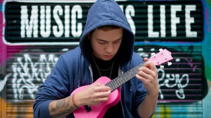 Ce rappeur de 17 ans compose avec… un ukulélé !