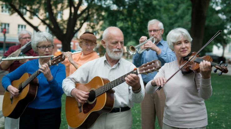 Voici pourquoi les retraités qui jouent d’un instrument vivent plus heureux